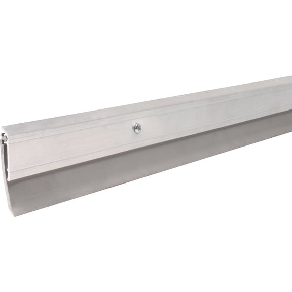 M-D Building Products Deluxe Aluminum and Vinyl Door Sweep - Weatherproof - 48", Silver — Residential Use, Standard Application