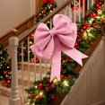 thumbnail image 4 of Christmas Decorations 19.68in Large Red Christmas Bows Outdoor Decoration for Christmas Tree Christmas Spring Festival Bow Decoration for Home Party Wreath Fence Fireplace Stairs Railing Door, 4 of 8
