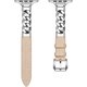 thumbnail image 2 of Compatible con correas de Apple Watch para mujer de 38 mm, 40 mm, 41 mm, 42 mm, 44 mm, 45 mm y 49 mm. Correa de cuero genuino para iWatch Ultra 2/Ultra SE Series 9, 8, 7, 6, 5, 4, 3, 2 y 1., 2 of 7