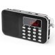 thumbnail image 1 of Mini radio portátil AM/FM de bolsillo con linterna LED, altavoz digital, compatible con tarjeta Micro SD/TF/USB, escaneo automático y guardado, funciona con batería recargable de 1200 mAh., 1 of 6