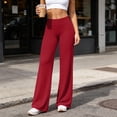 thumbnail image 7 of Wide Leg Legging For Women Elastic High Waist Stretchy Athletic Trouser Fall Casual Workout Yoga Activewear Pants, 7 of 7