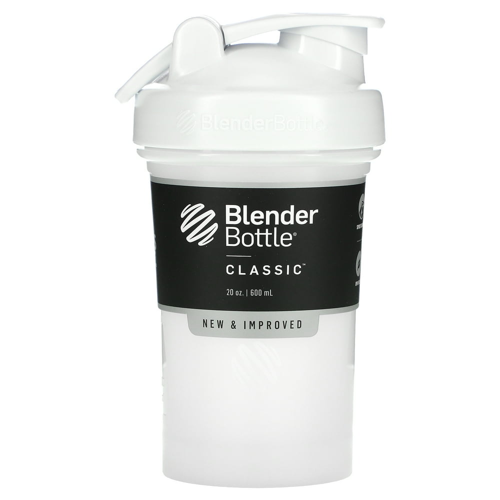 Blender Bottle Classic With Loop, White, 20 oz (600 ml)