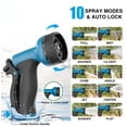 thumbnail image 6 of Larmtek 50 ft Expandable Garden Hose,Blue,Water Hose for Outside with 10 Spray Nozzles,Hose Holder,Multi-Purpose Anti-Rust Solid Brass Connector,Leak-Proof Design,2024 edition, 6 of 8