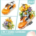 thumbnail image 4 of GZBrick Trendy Shoes Building Sets Compatible with Lego Flowers for Adults Girls 836PCS Orange, 4 of 7