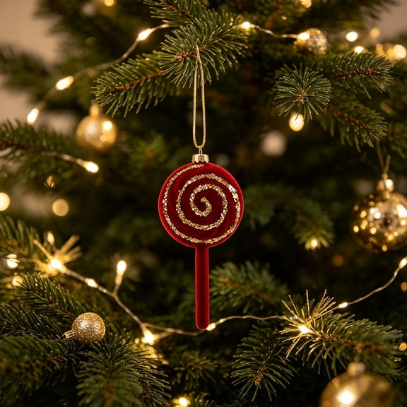 ShaoXinWan Christmas Hanging Ball Ornament Red, Flocked Plastic Tree Decor 5.12in, Christmas Decorations Indoor Outdoor for Tree Wreath Mantel Party