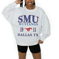 thumbnail image 2 of Women's Gameday Couture Ash SMU Mustangs Premium Fleece Pullover Sweatshirt, 2 of 5