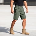 thumbnail image 5 of Quick Dry Breathable Tactical Cargo Shorts for Men Durable Lightweight Urban Casual Bottoms Outdoor Hiking Fishing Shorts (No Belt), #03 Green, S, 5 of 7