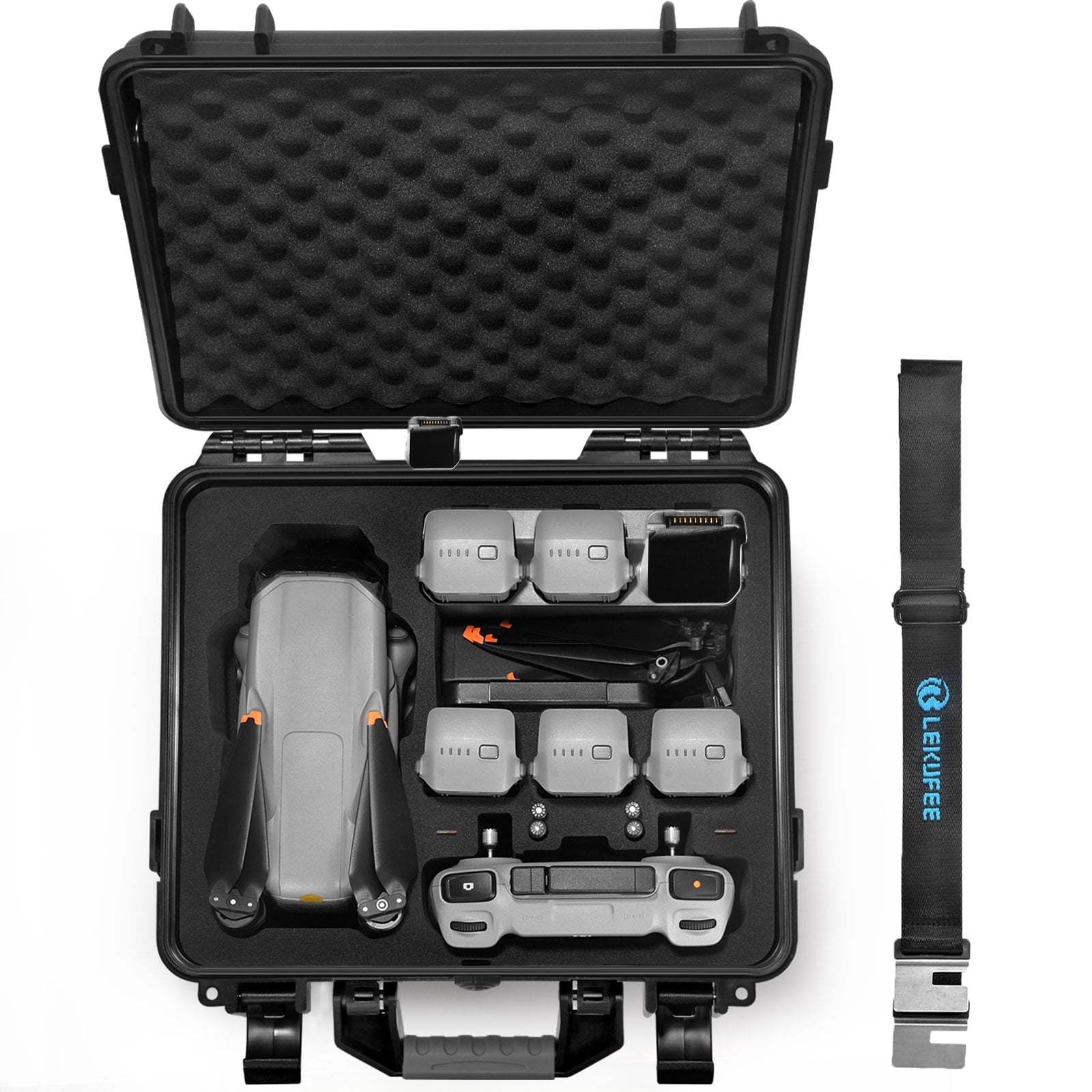 Lekufee Waterproof Hard Case for DJI Air 3S/Air 3 Drone,Fly More Combo, DJI RC 2, DJI RC N3,RC N2 Remote Controller and Accessories(Case Only)