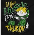 thumbnail image 2 of Let Your Hustle Do The Talkin Cartoon Men's Graphic T Shirt Tees Brisco Brands S, 2 of 5