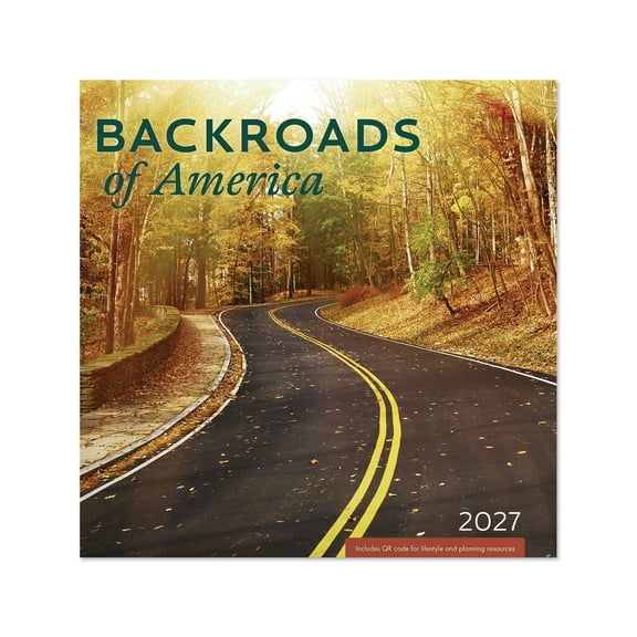 2027 Backroads of America Hanging Wall Calendar 12x12 January-December Gridded