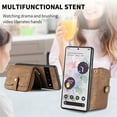 thumbnail image 4 of for Google Pixel 7 Pro Wallet Case, Crossbody Phone Purse with Card Holder for Women, Zipper PU Leather Carrying Cover Gift with Shoulder Strap Kickstand Anti-drop for Google Pixel 7 Pro - Brown, 4 of 10