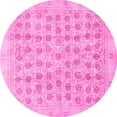 thumbnail image 1 of Ahgly Company Indoor Round Persian Pink Traditional Area Rugs, 6' Round, 1 of 4