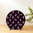 thumbnail image 6 of Salouo Poodle Dog Pattern Bone China Decorative Plate,Holiday Decor Decorative Ceramic Plates with Stand Elegant Home DéCor for Hallway/Living Room/Bedroom-6in, 6 of 6