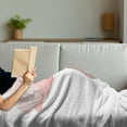 thumbnail image 3 of Umbrella Girl Soft Flannel Fleece Blanket, Slim Woman in a Traditional Dress Beside a Cherry Blossom Tree, Cozy Plush for Indoor and Outdoor Use, 50" x 60", Baby Pink and Multicolor, by Ambesonne, 3 of 5