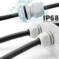 thumbnail image 3 of NPT 1/4”(12PCS):MAKERELE Plastic Strain Relief Cord Connector  Adjustable 3-6.5mm Cable Gland(1/4 NPT, 12pcs), 3 of 7
