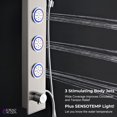 thumbnail image 3 of FORNO ACQUA Stainless Steel Shower Panel, 3 SensoTEMP LED Body Jets, 9 in. Rain Shower Head & 5-Function Handheld. 2.5GPM, 3 of 13