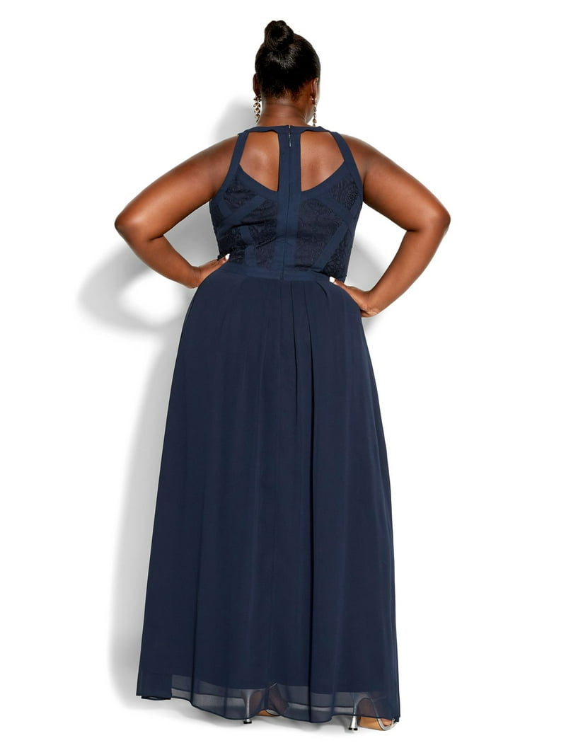 navy maxi formal dress Frederica Plunge Maxi Dress Navy