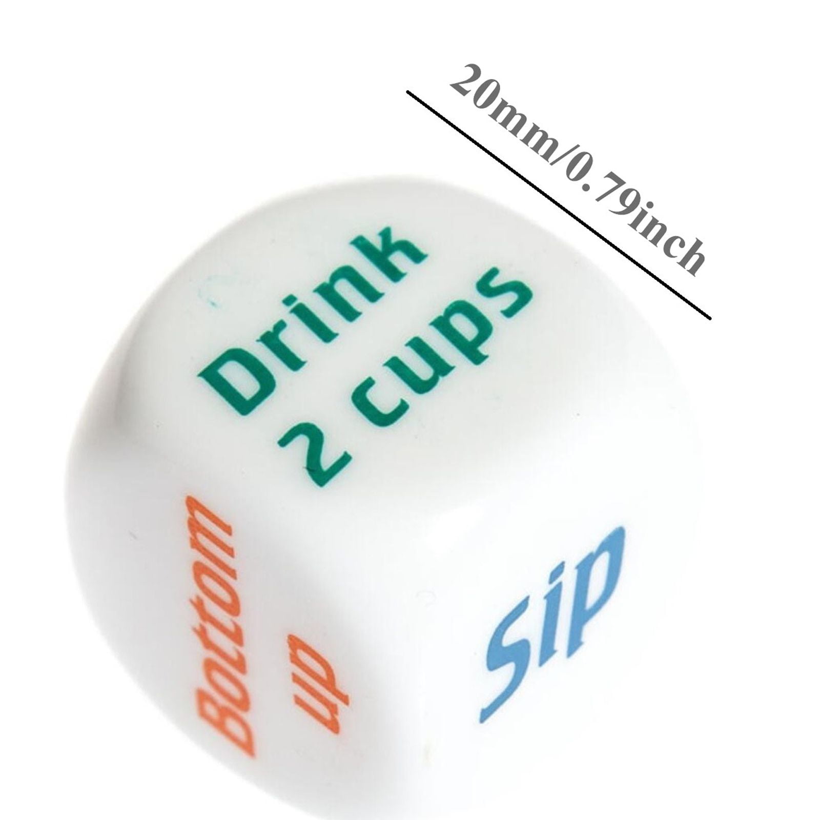 Fufafayo Party Dice Game, Drinking Game Dice for Adults, 20mm Acrylic Dice Set, Wagers Dice for Party Games Dinner Parties, Random Color Dice for Social Gatherings