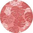 thumbnail image 1 of Ahgly Company Machine Washable Indoor Round Transitional Light Coral Pink Area Rugs, 3' Round, 1 of 7
