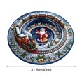 thumbnail image 3 of Cififendec Christmas Round Area Rug, 31.5", Large 3D Visual Illusion Floor Mat with Santa Print Non Slip Base for Fireplace Side Festive Floor Styling, 3 of 6