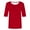 Red, variant on Womens 3/4 Long Sleeve Tops Loose Round Neck T-Shirts Dressy Casual Ruffle Sleeve Tunic Blouses