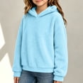 thumbnail image 6 of Fancifize Sherpa Fleece Warm Hoodie for Girls Teens Fuzzy Long Sleeve Winter Hooded Sweatshirt with Pockets 5-15 Years, 6 of 7