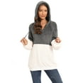thumbnail image 2 of EFINNY Womens Casual Oversized Warm Double Fuzzy Hoodies Loose Pullover Hooded Sweatshirt Outwear, 2 of 6