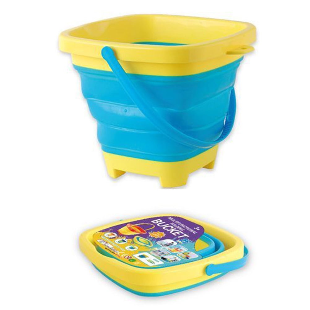 Multifunctional Foldable Beach Bucket Sand Toy for Kids Plastic Sand