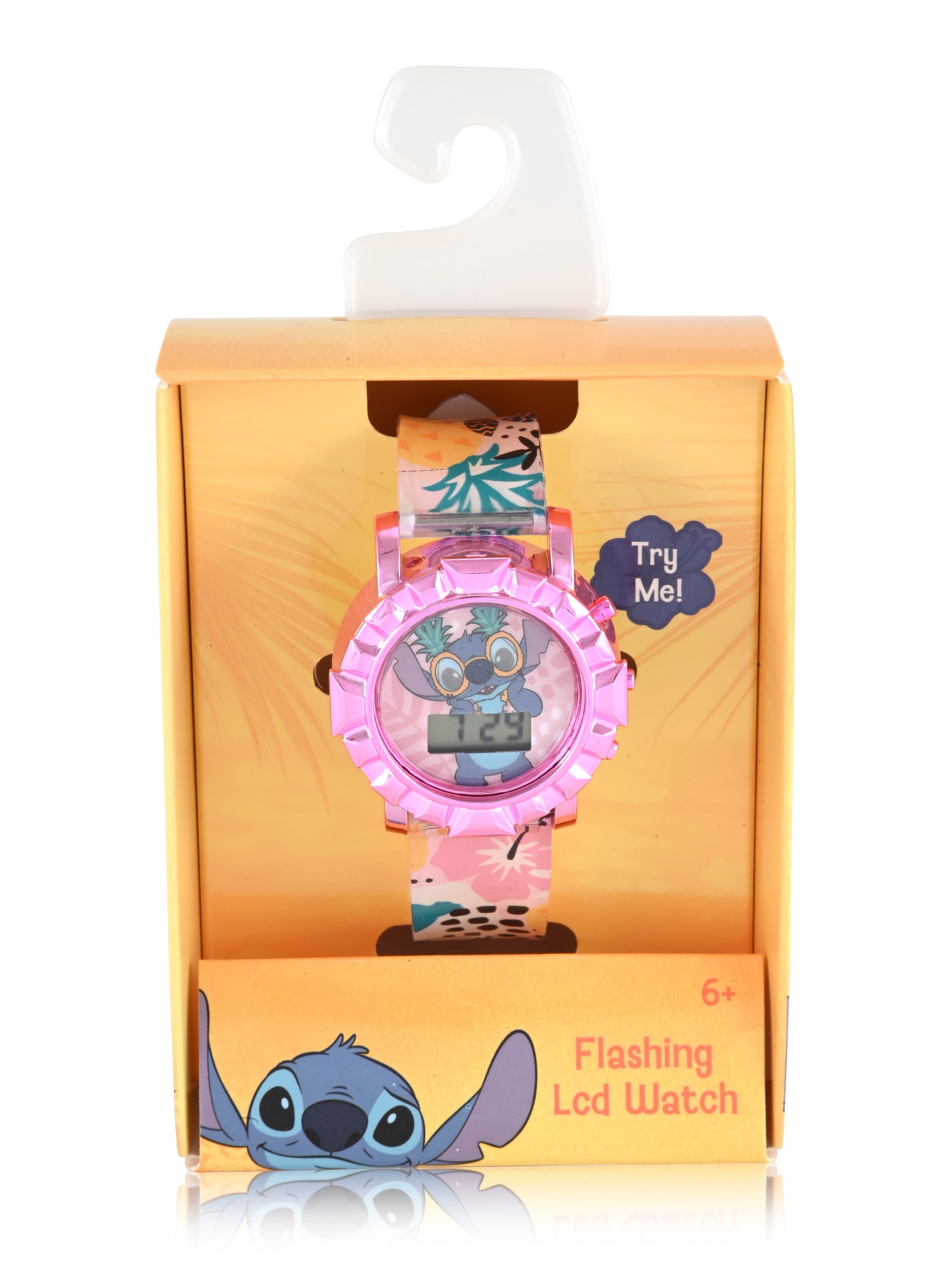 Disney Ariel Unisex Child LED Watch, Silicone Strap, Dangle Shell