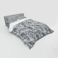 thumbnail image 3 of Ambesonne Floral Bedding Set 3 Pcs, Vintage Grey Poppy Flowers, Twin XL, Grey Pale Grey and Black, 3 of 3