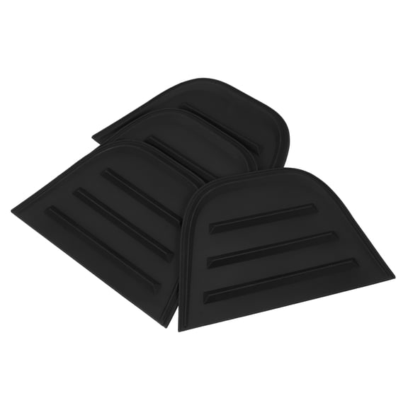 Soimiss 4Pcs Suitcase Edge Guards Black Plastic Corner Protectors with Antislip and Collision Resistance