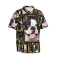thumbnail image 2 of French Bulldog Men'S 3d Print Casual Button Down Shirts, Novelty Hawaiian Short Sleeves 3xl, 2 of 7