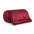 thumbnail image 4 of IR Imperial Rooms Soft Fleece Blanket, Lightweight Bed Blanket All Age Queen Burgundy, 4 of 8