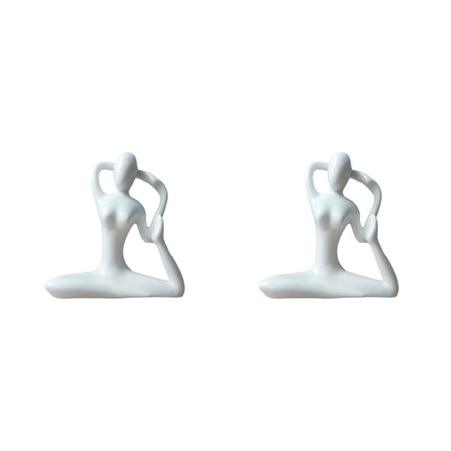 Injueey Decoración de cerámica para chica de Yoga, decoración decorativa moderna de estilo Simple, Color sólido, elegante, que no se Type5 NO5