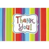 "Thank You" Cards and Envelopes, Celebration Stripe, 50pk
