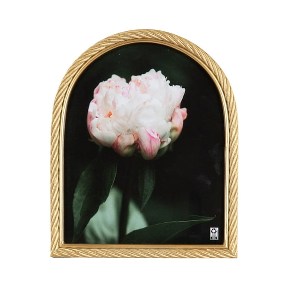 DesignOvation Domingo Arch 8" x 10" Gold Rope Tabletop Picture Frame