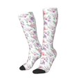 thumbnail image 2 of Balery Rose Flower B Printed Novelty Socks Men's Women's Crew Socks Sports Socks Knee High Socks Cotton Socks Quirky and Cool Socks, 2 of 9