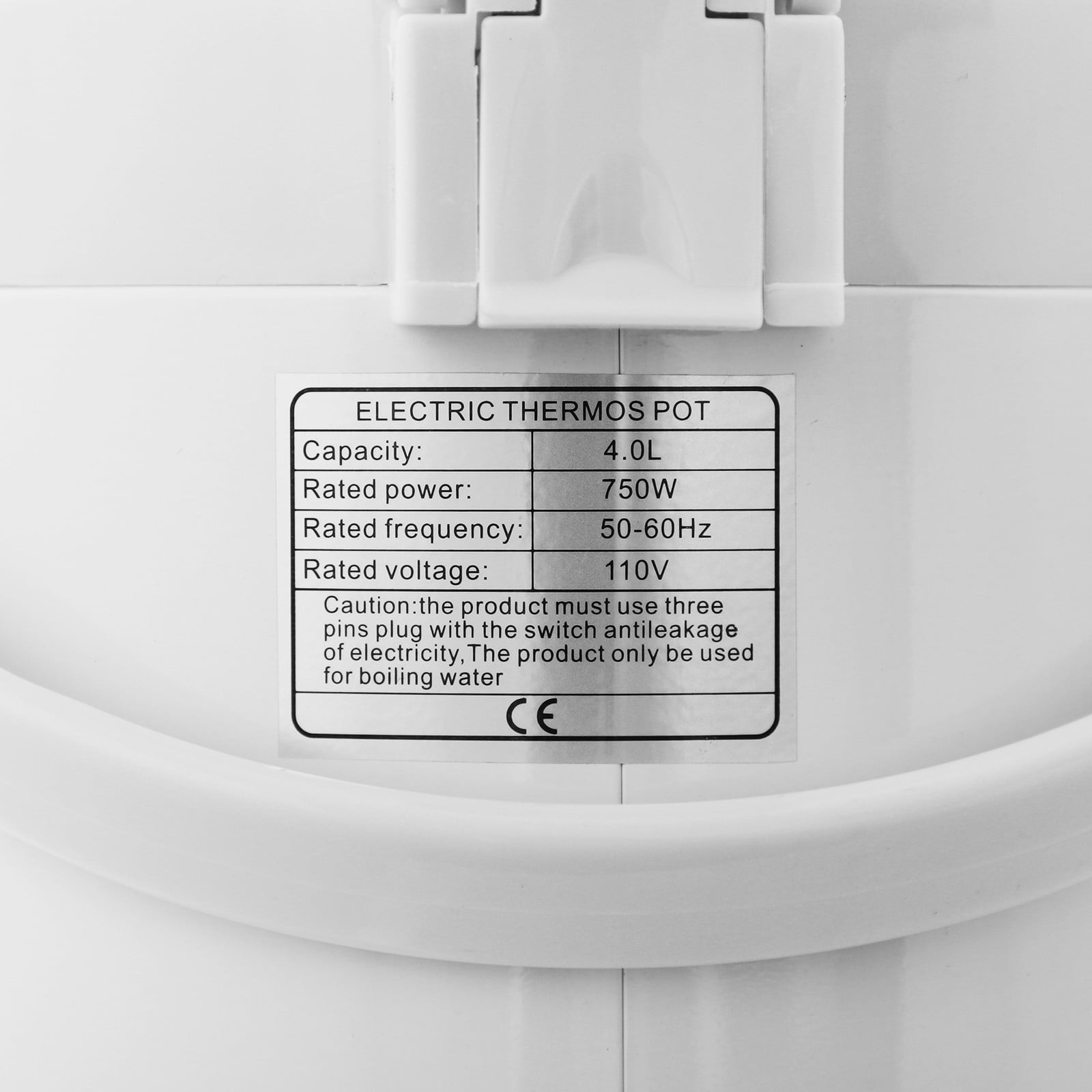 4L Electric Water Boiler Dispenser 750W, 20 Min Fast Boil, 24H Keep Warm, 3 Modes Button/Touch/Manual, with Anti-Dry Burn Protection, Water Level Window, 304 Stainless Steel (White)
