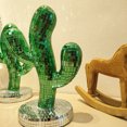 thumbnail image 4 of Espejo de cristal con forma de cactus y bola de discoteca, adornos reflectantes, decoraciones creativas para interiores, adornos de plantas navideñas, 4 of 5