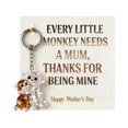 thumbnail image 2 of Key Chain,Key Ring Key Holder Metal Keychain Key Accessories普通产品 -> Jewelry & Watches -> 饰品 -> Keychains 钥匙扣Acrylic Monkey Keychain Cute Mother And Child Monkey Bag Charm Sparkling Animal Key Ring, 2 of 7