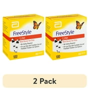 (2 pack) FreeStyle Lite Blood Glucose Test Strips, 100 Ct