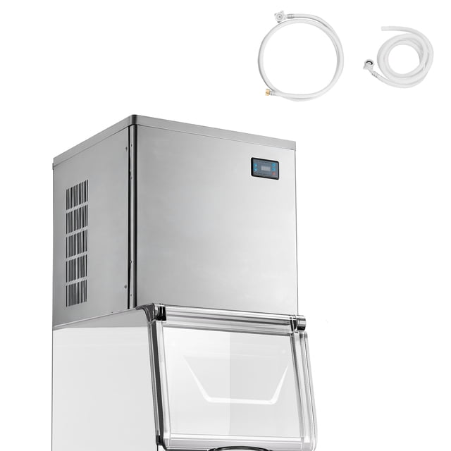 KFFKFF Commercial Ice Maker Machine - Head, 650 Lbs/Day Stainless Steel Ice Machine with Scheduled Ice-Making, Self-Cleaning, Adjustable Thickness