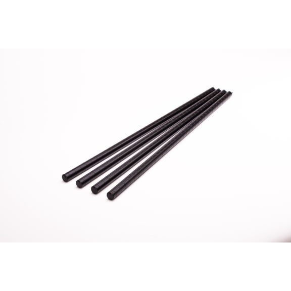 HSS Steel 35.5" Long Wire Shelf Top Pole with Pole Cap & Connector, Black, 4-Pack, Hardware