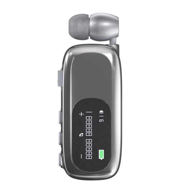 Auricular con Clip para Negocios, Manos , Bluetooth V5.4, Pantalla LCD, Auriculares Inalámbricos con Cancelación de Ruido para Llamadas B