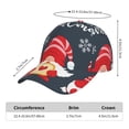 thumbnail image 5 of Kdxio Unisex Cute Christmas Gnomes (2) Pattern Baseball Cap Unisex Washed Classic Adjustable Hat, 5 of 5