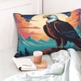 thumbnail image 4 of Salouo Cartoon Iceberg Bald Eagle Pattern Pillow Cases,1PC Pillow Covers with Envelope Closure Decorative Pillow Case for Bed Couch,Pillows Not Included-16"x24", 4 of 6