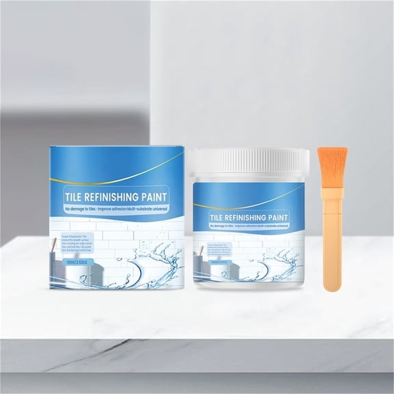 Homenest Bathtub Refinishing Paint Kit with Scratch Resistant Coating, Waterproof Tile Paint Repair for Tubs Showers Sinks Ceramic Porcelain Surfaces 100 White