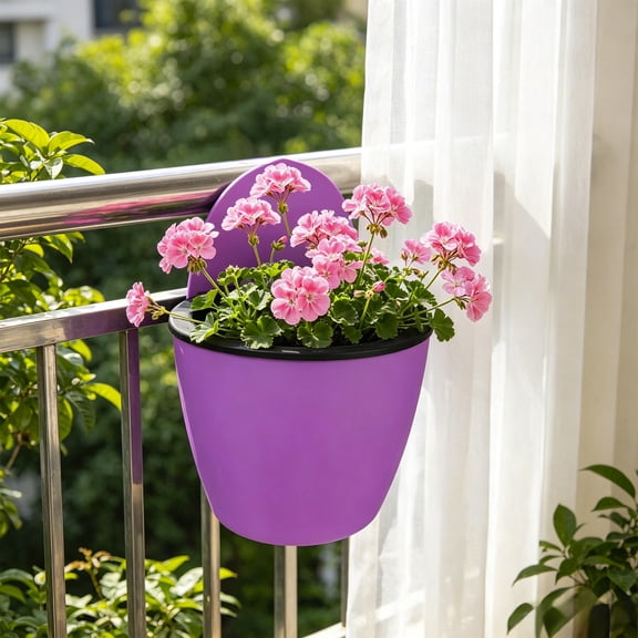 Indoor Outdoor Wall Mounted Planters with Drainage Holes Ideal for Decorating Balconies and Terraces Plants Flowers Indoor Outdoors