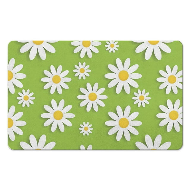 Bath in Style Non-Slip Daisy Bathmat with Super Absorbency for All Bathrooms