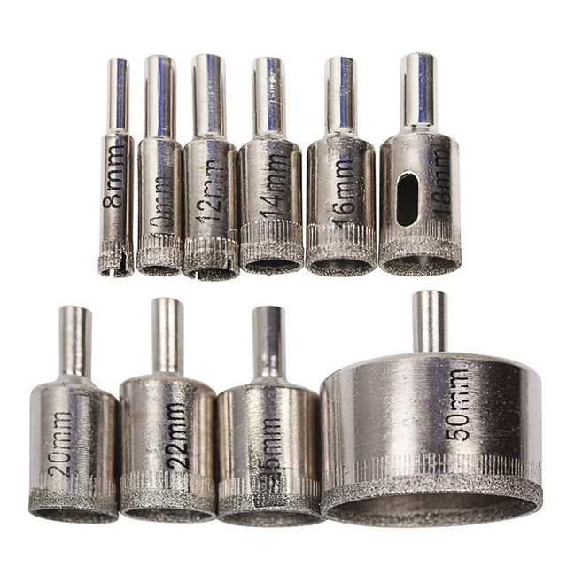 Brocas de diamante, 10 piezas de brocas de núcleo hueco para revestimiento de diamante, para , , baldosas cerámicas, mármol, DYNWAVEMX Broca de diamante 10pcs
